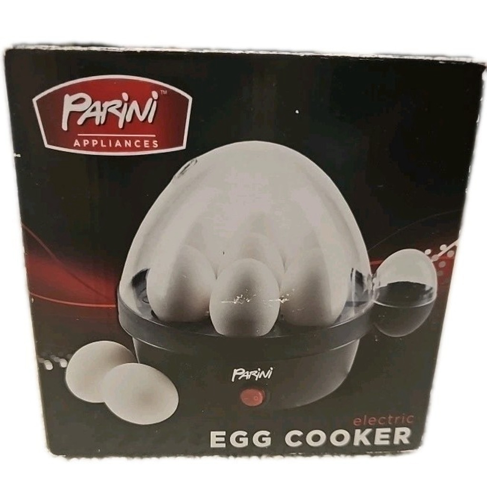 PARINI Egg Cooker Electric Kitchen Appliance‎ 1-7 Eggs Pilot Black
